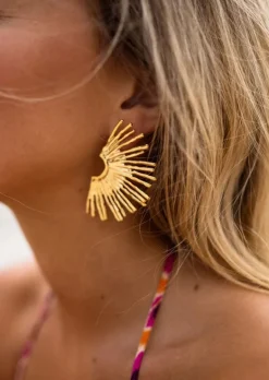 Boucles d'oreilles-EASY-CLOTHES Boucles d’Oreilles Dorées - Frika - Bijoux Easy Clothes Dorées