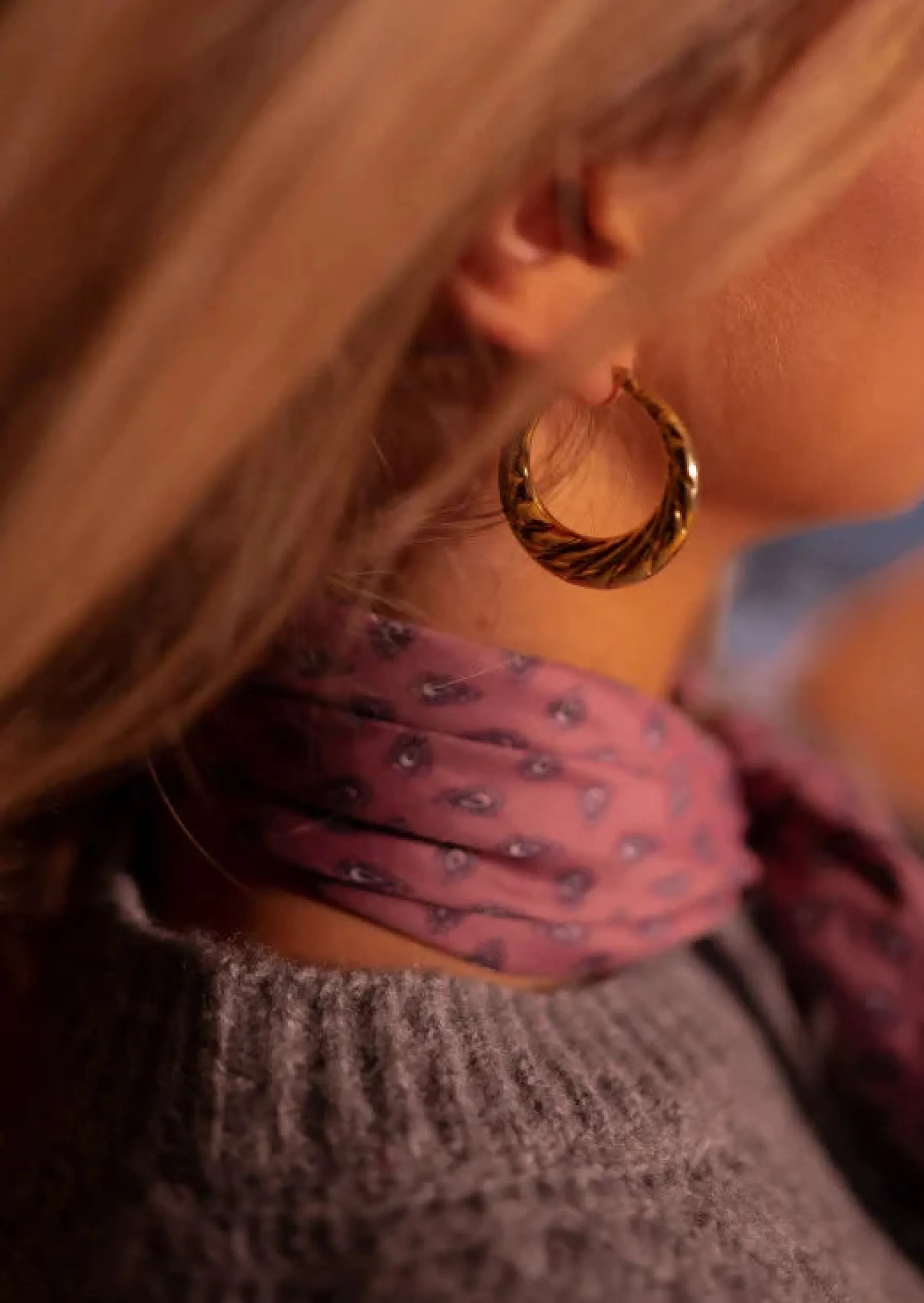 Boucles d'oreilles-EASY-CLOTHES Boucles d’Oreilles Dorées - Koda - Acier InoxydableEasy Clothes Dorées