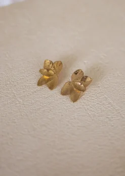 Boucles d'oreilles-EASY-CLOTHES Boucles d’Oreilles Dorées | Enza | Forme FleurEasy Clothes Dorées       