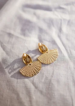 Boucles d'oreilles-EASY-CLOTHES Boucles d’Oreilles Elvis - À Clip - DoréesEasy Clothes Dorées       