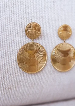 Boucles d'oreilles-EASY-CLOTHES Boucles d’oreilles Gory dorées | Boucles d’oreilles habillées | Prêt-à-porter en ligne | Easy Clothes Dorées       