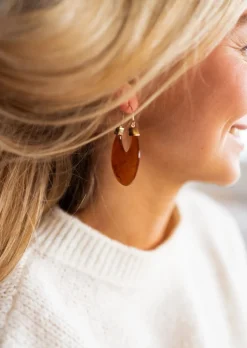 Boucles d'oreilles-EASY-CLOTHES Boucles d’oreilles Gufa dorées et brunes | Boucles d'oreilles originales | Prêt-à-porter en ligne | Easy Clothes Dorées et brunes