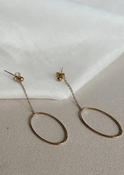 Boucles d'oreilles-EASY-CLOTHES Boucles d’oreilles Jura dorées | Boucles d'oreilles habillées | Prêt-à-porter en ligne | Easy Clothes Dorées