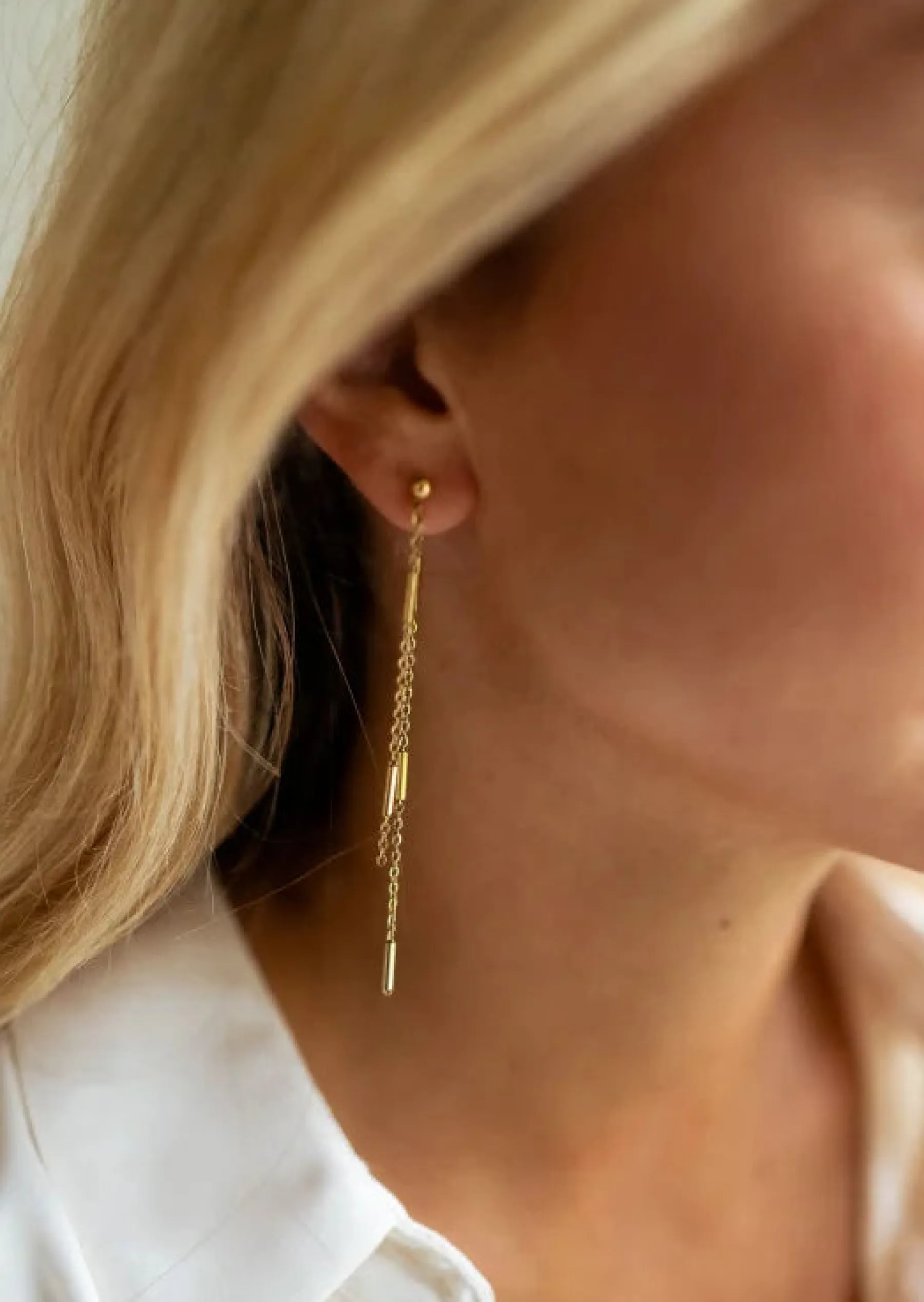 Boucles d'oreilles-EASY-CLOTHES Boucles d’oreilles Laryta dorées | Boucles d’oreilles pendantes | Prêt-à-porter en ligne | Easy Clothes Dorées