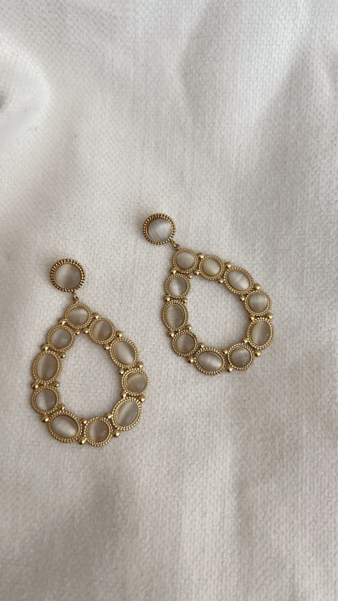 Boucles d'oreilles-EASY-CLOTHES Boucles d’oreilles Sana - dorées et écruesEasy Clothes Dorées et écrues