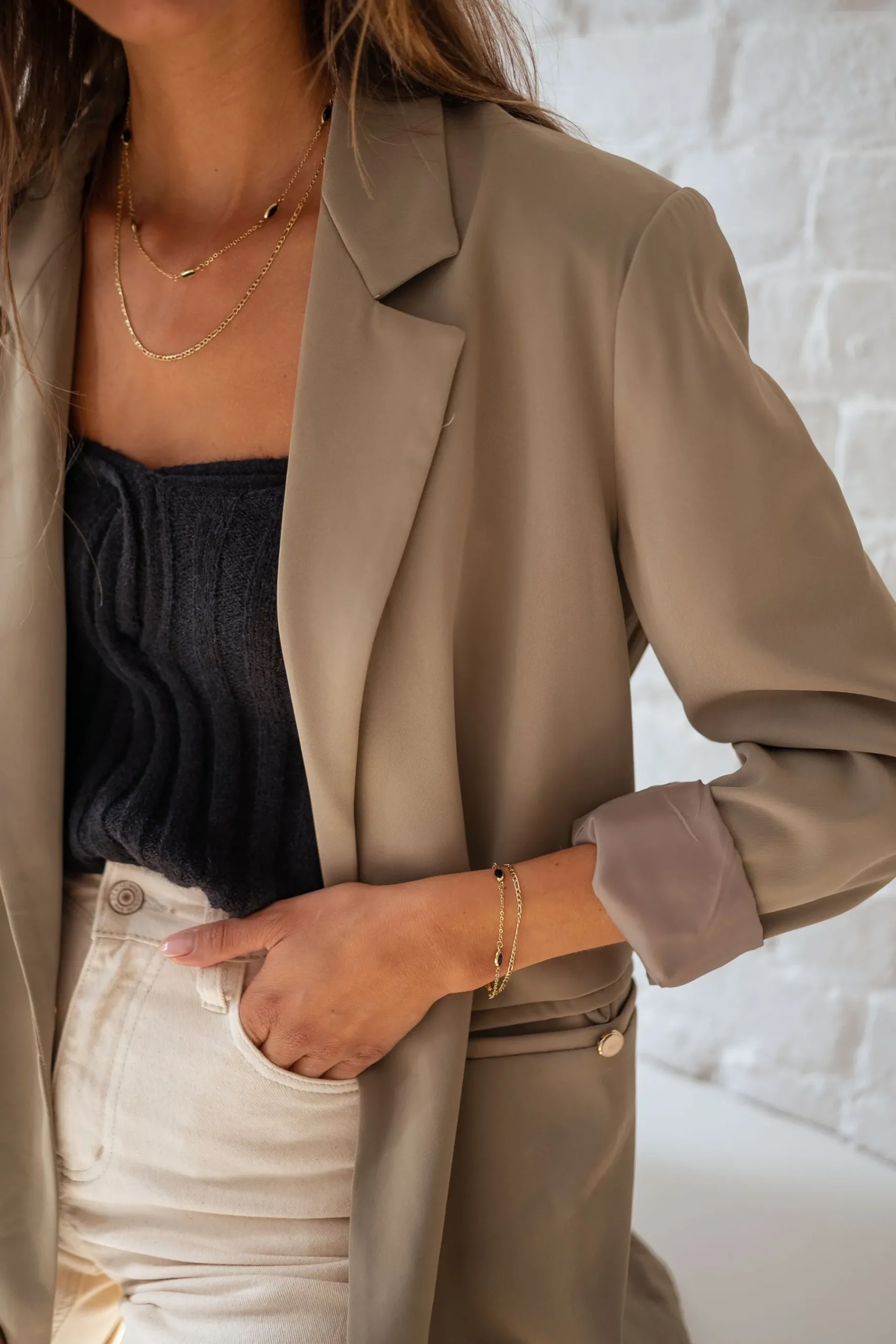 Bracelets-EASY-CLOTHES Bracelet Rali - doré et noirEasy Clothes Doré et noir