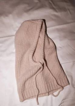 Bonnets & Gants-EASY-CLOTHES Cagoule Malou - Beige - Laine ChaudeEasy Clothes Beige