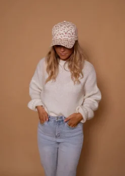Accessoires Cheveux-EASY-CLOTHES Casquettes Écrue à Fleurs | Fanou | Accessoires Easy Clothes À fleurs