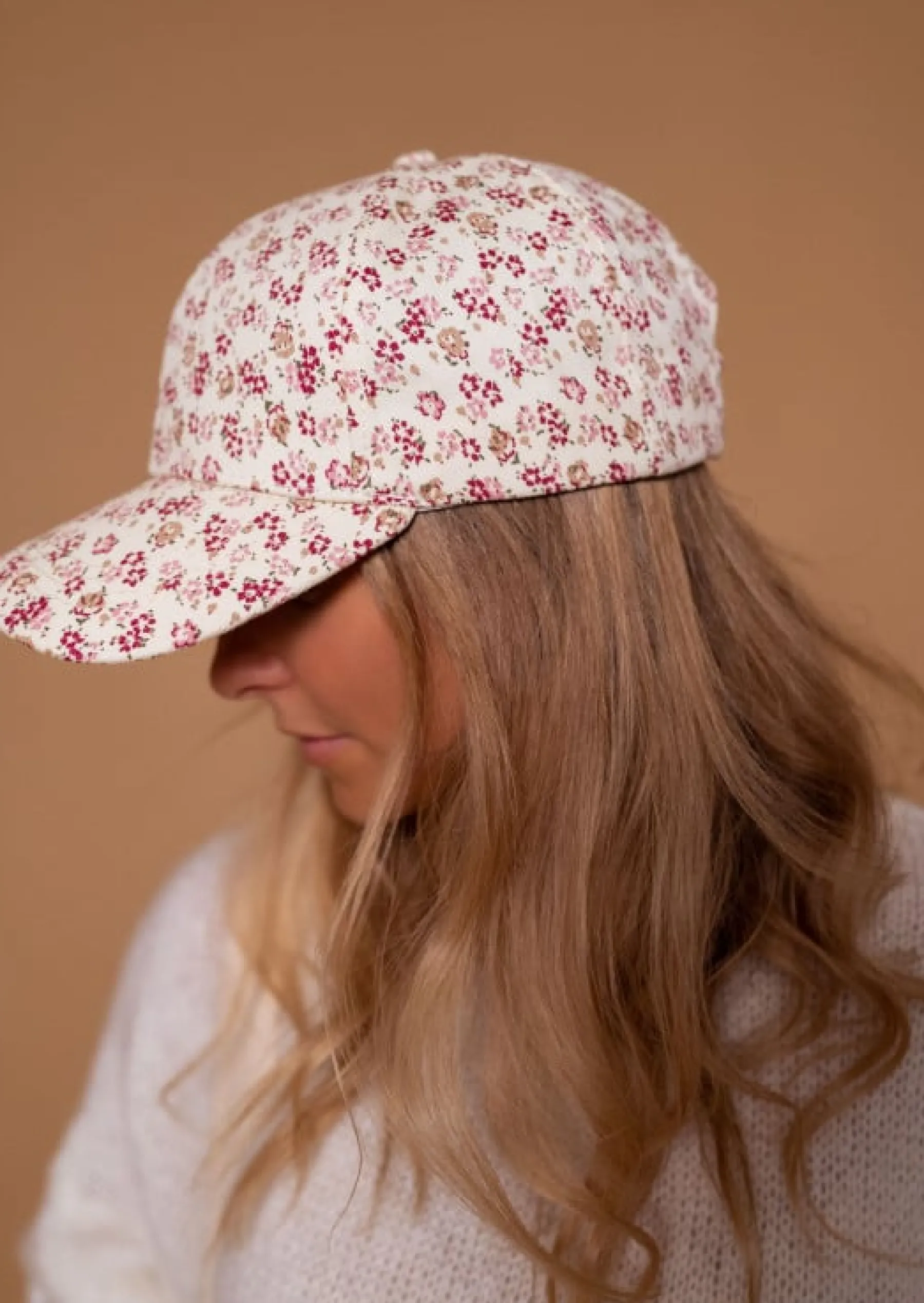 Accessoires Cheveux-EASY-CLOTHES Casquettes Écrue à Fleurs | Fanou | Accessoires Easy Clothes À fleurs
