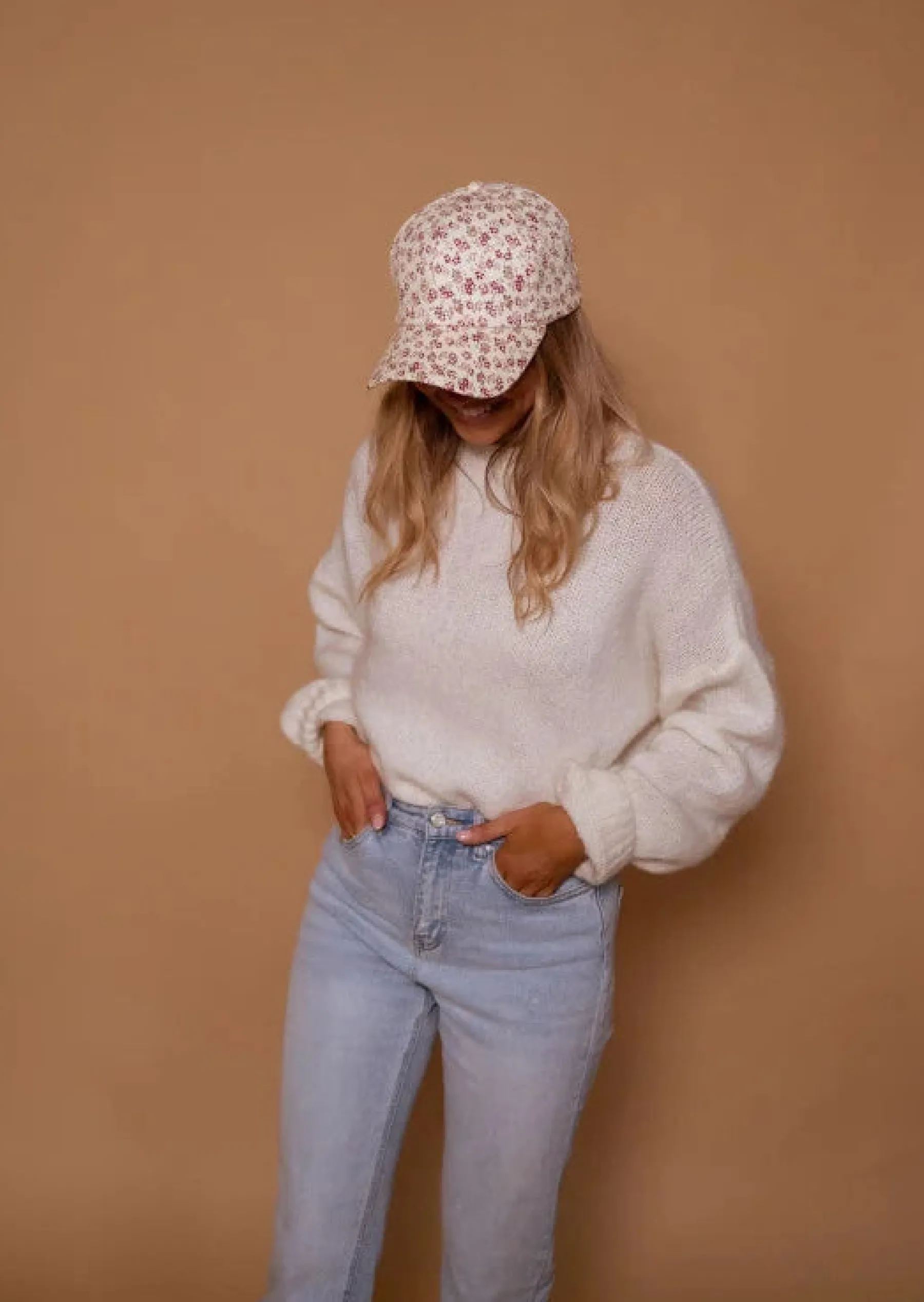Accessoires Cheveux-EASY-CLOTHES Casquettes Écrue à Fleurs | Fanou | Accessoires Easy Clothes À fleurs