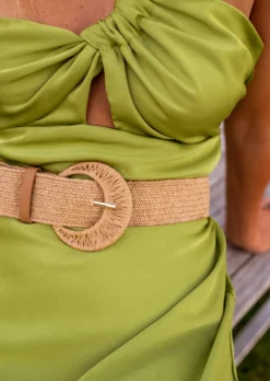 Ceintures-EASY-CLOTHES Ceinture Bingo - Couleur Beige - Accessoires Easy Clothes Beige