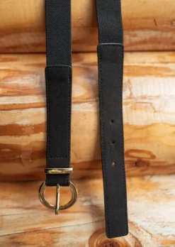 Ceintures-EASY-CLOTHES Ceinture Dany - Noire - Ajustable - Boucle DoréeEasy Clothes Noire       