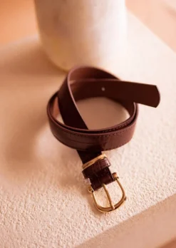Ceintures-EASY-CLOTHES Ceinture Dota - Chocolat - Accessoires Easy Clothes Chocolat