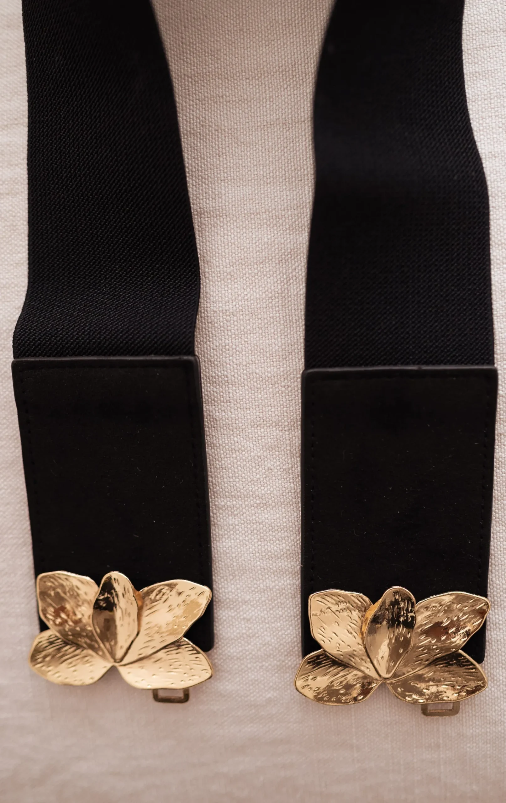 Ceintures-EASY-CLOTHES Ceinture Ju - Noire - Boucle Feuille - AjustableEasy Clothes Noire