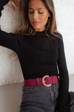 Ceintures-EASY-CLOTHES Ceinture Marick - bordeauxEasy Clothes Bordeaux