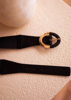 Ceintures-EASY-CLOTHES Ceinture Noire - Jako - Finition DoréeEasy Clothes Noire       
