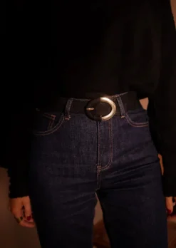 Ceintures-EASY-CLOTHES Ceinture Noire - Jako - Finition DoréeEasy Clothes Noire       