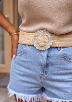 Ceintures-EASY-CLOTHES Ceinture Yaya Beige - Accessoires Easy Clothes Beige       
