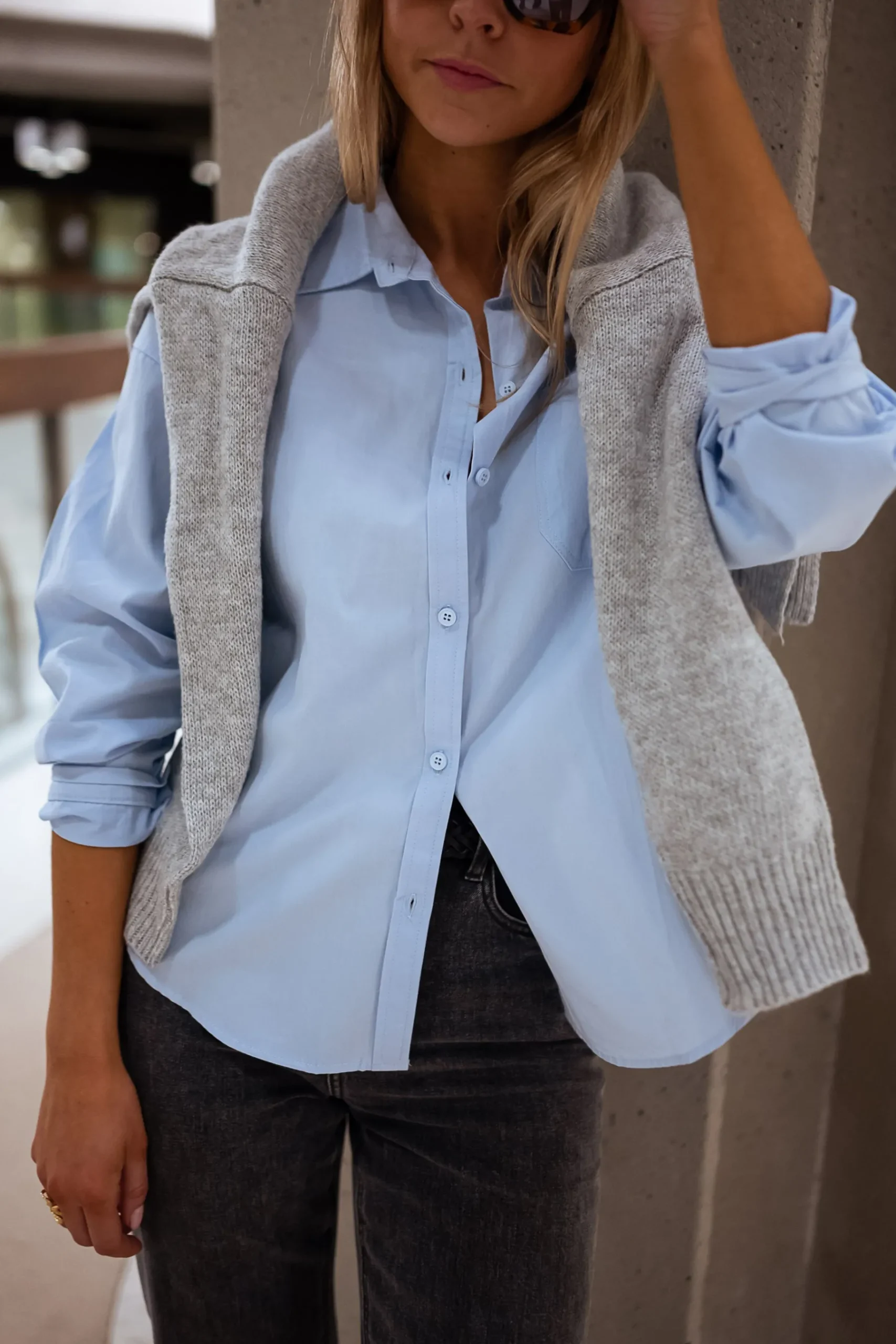 Chemisiers & Blouses-EASY-CLOTHES Chemise April - BleueEasy Clothes Bleue