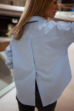 Chemisiers & Blouses-EASY-CLOTHES Chemise April - BleueEasy Clothes Bleue