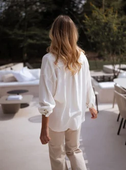 Chemisiers & Blouses-EASY-CLOTHES Chemise blanca - écrue en linEasy Clothes Écrue en lin