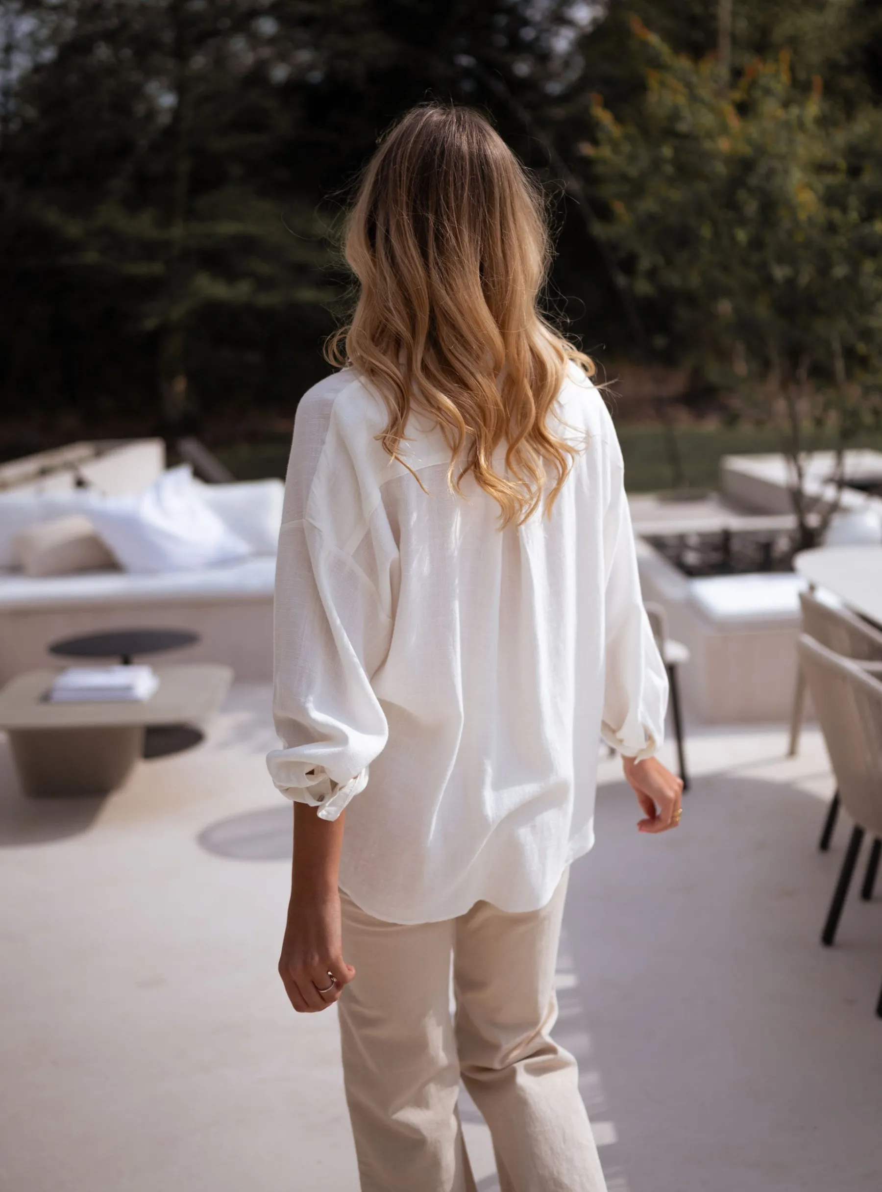 Chemisiers & Blouses-EASY-CLOTHES Chemise blanca - écrue en linEasy Clothes Écrue en lin