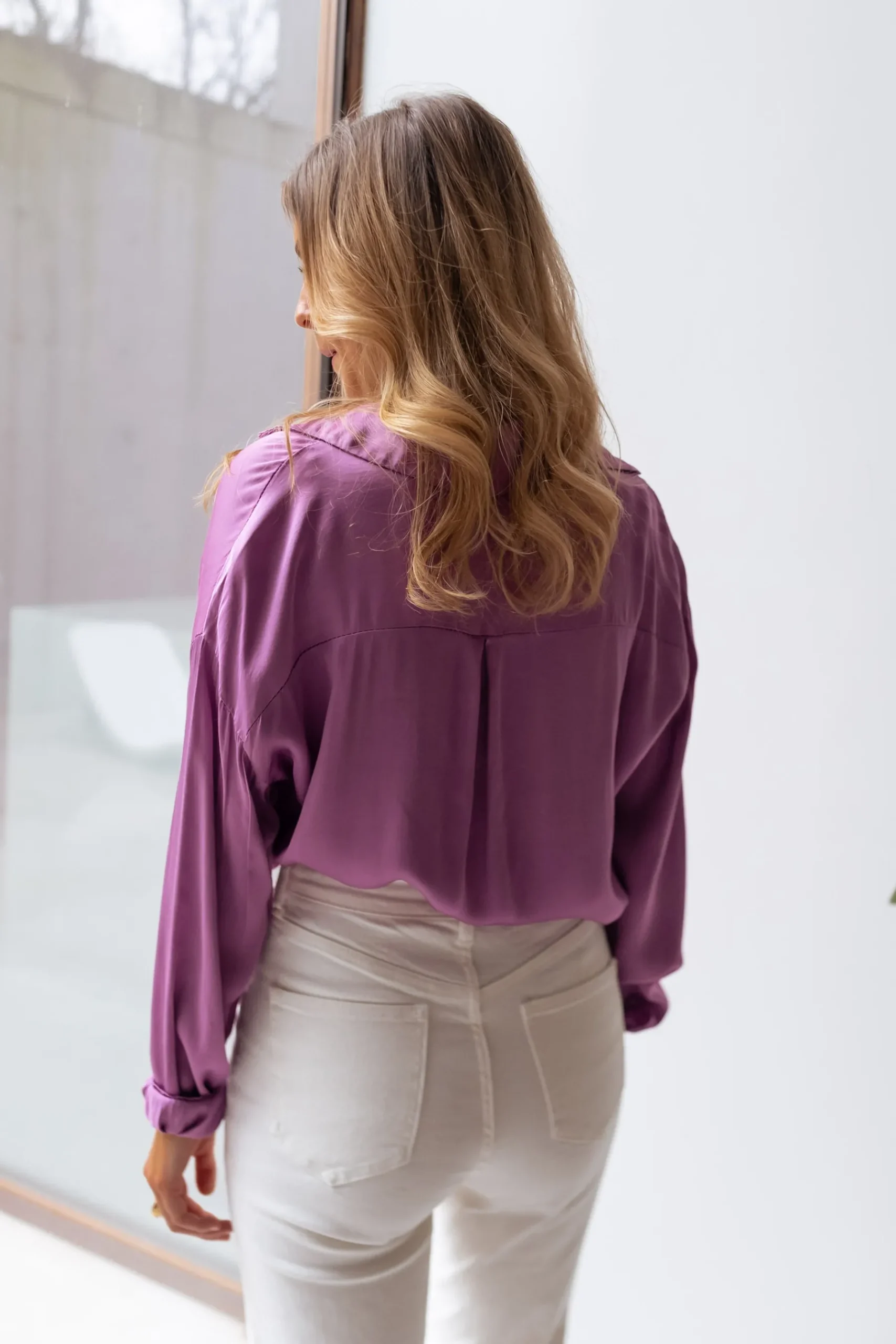 Chemisiers & Blouses-EASY-CLOTHES Chemise Britte - mauveEasy Clothes Mauve