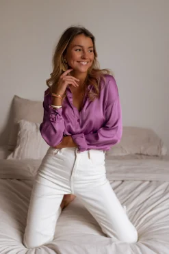 Chemisiers & Blouses-EASY-CLOTHES Chemise Britte - mauveEasy Clothes Mauve