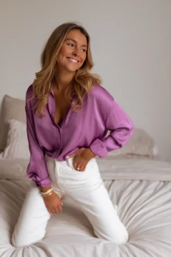 Chemisiers & Blouses-EASY-CLOTHES Chemise Britte - mauveEasy Clothes Mauve