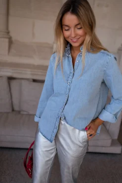 Chemisiers & Blouses-EASY-CLOTHES Chemise Candice - en jeansEasy Clothes En jeans