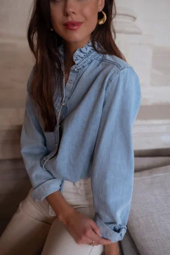 Chemisiers & Blouses-EASY-CLOTHES Chemise Candice - en jeansEasy Clothes En jeans