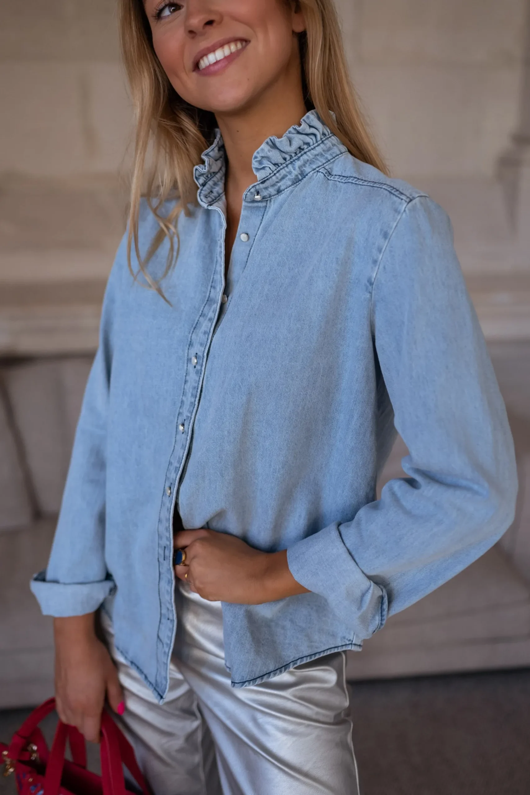 Chemisiers & Blouses-EASY-CLOTHES Chemise Candice - en jeansEasy Clothes En jeans