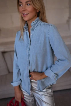 Chemisiers & Blouses-EASY-CLOTHES Chemise Candice - en jeansEasy Clothes En jeans