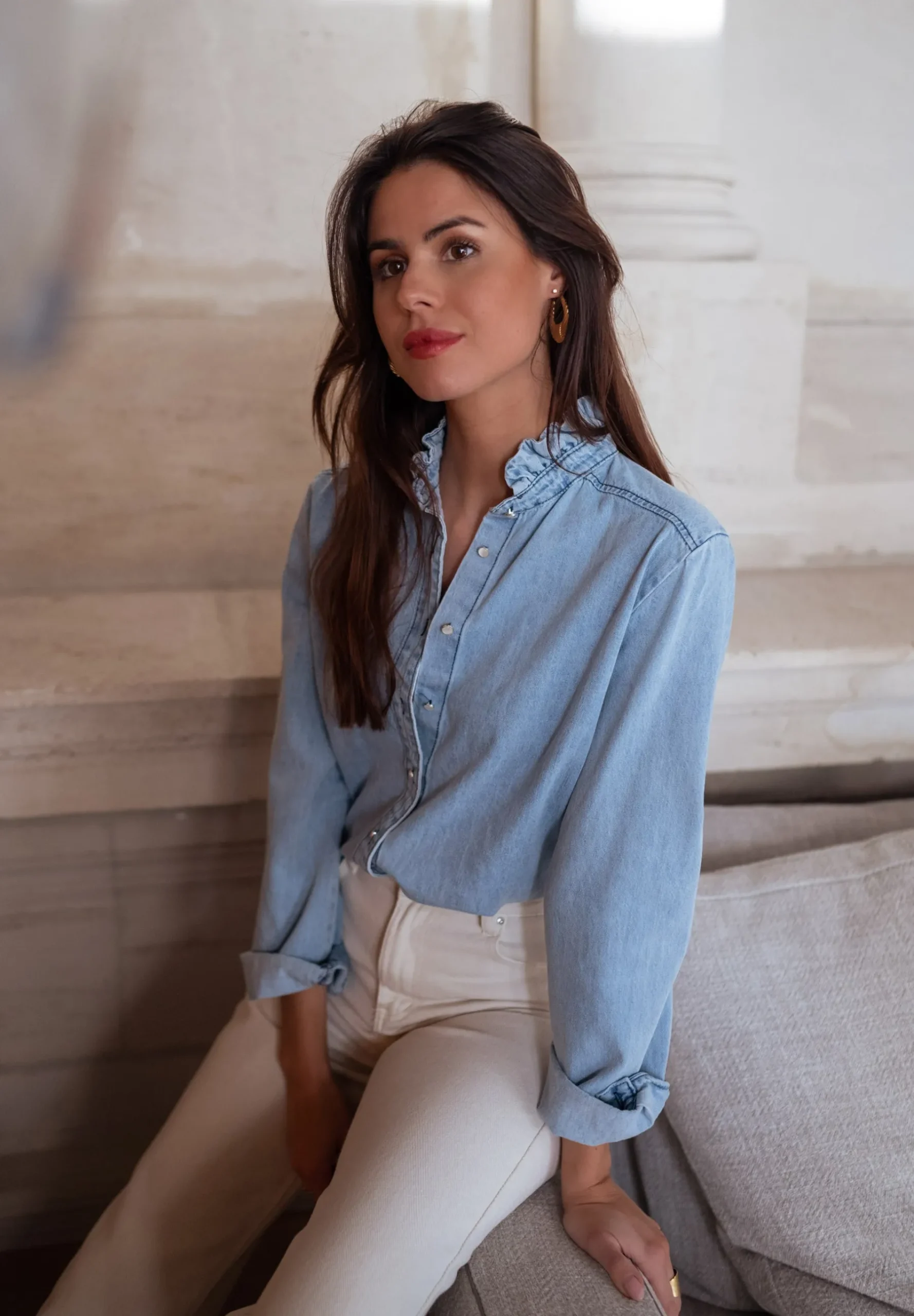Chemisiers & Blouses-EASY-CLOTHES Chemise Candice - en jeansEasy Clothes En jeans