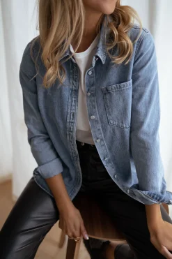 Chemisiers & Blouses-EASY-CLOTHES Chemise Célia - en jeansEasy Clothes En jeans