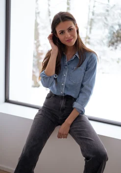 Chemisiers & Blouses-EASY-CLOTHES Chemise Célia - en jeansEasy Clothes En jeans
