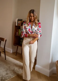 Chemisiers & Blouses-EASY-CLOTHES Chemise Cuba - à fleursEasy Clothes À fleurs       
