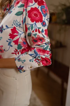 Chemisiers & Blouses-EASY-CLOTHES Chemise Cuba - à fleursEasy Clothes À fleurs       