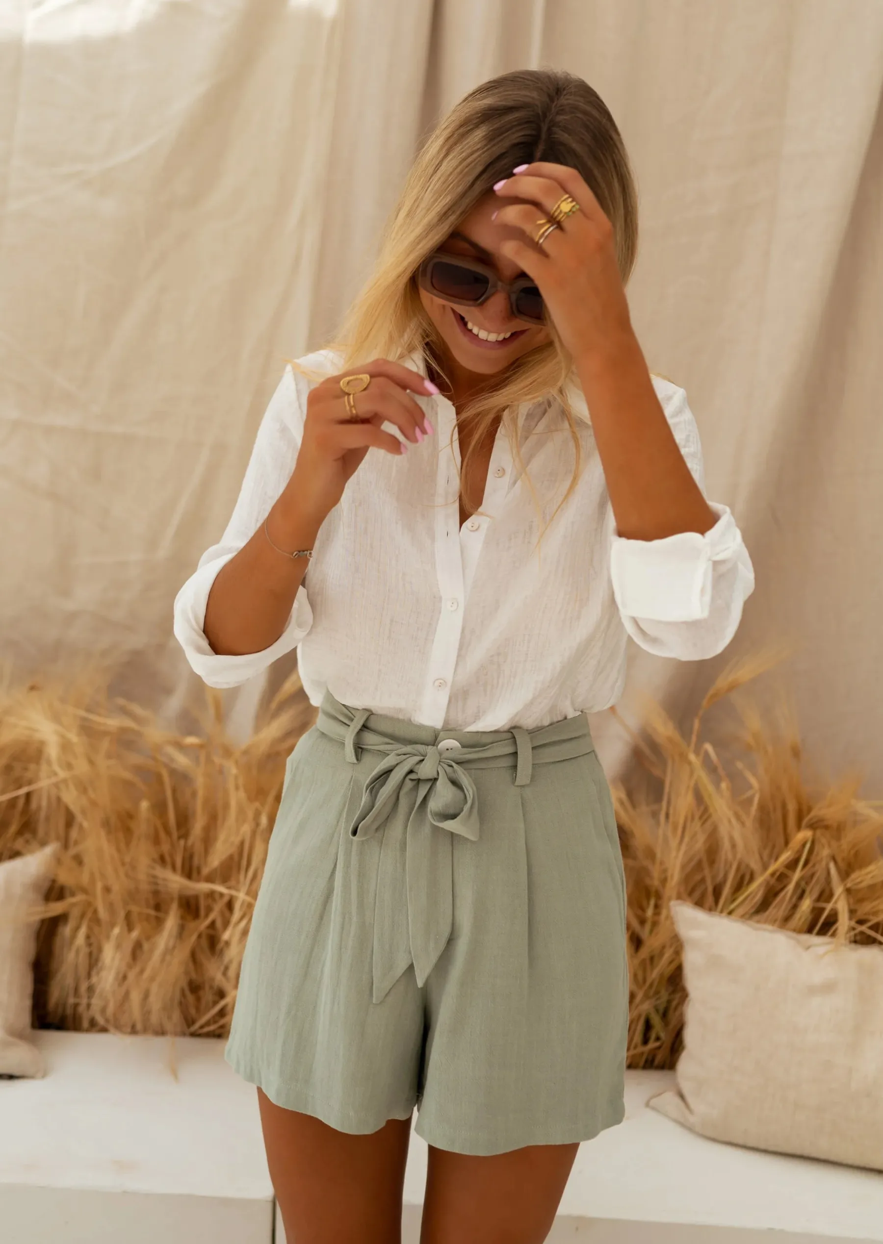 Chemisiers & Blouses-EASY-CLOTHES Chemise Dalo - Écrue - Légère & FluideEasy Clothes Écrue