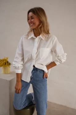 Chemisiers & Blouses-EASY-CLOTHES Chemise Dianne - Écrue - Vêtements FemmeEasy Clothes Écrue