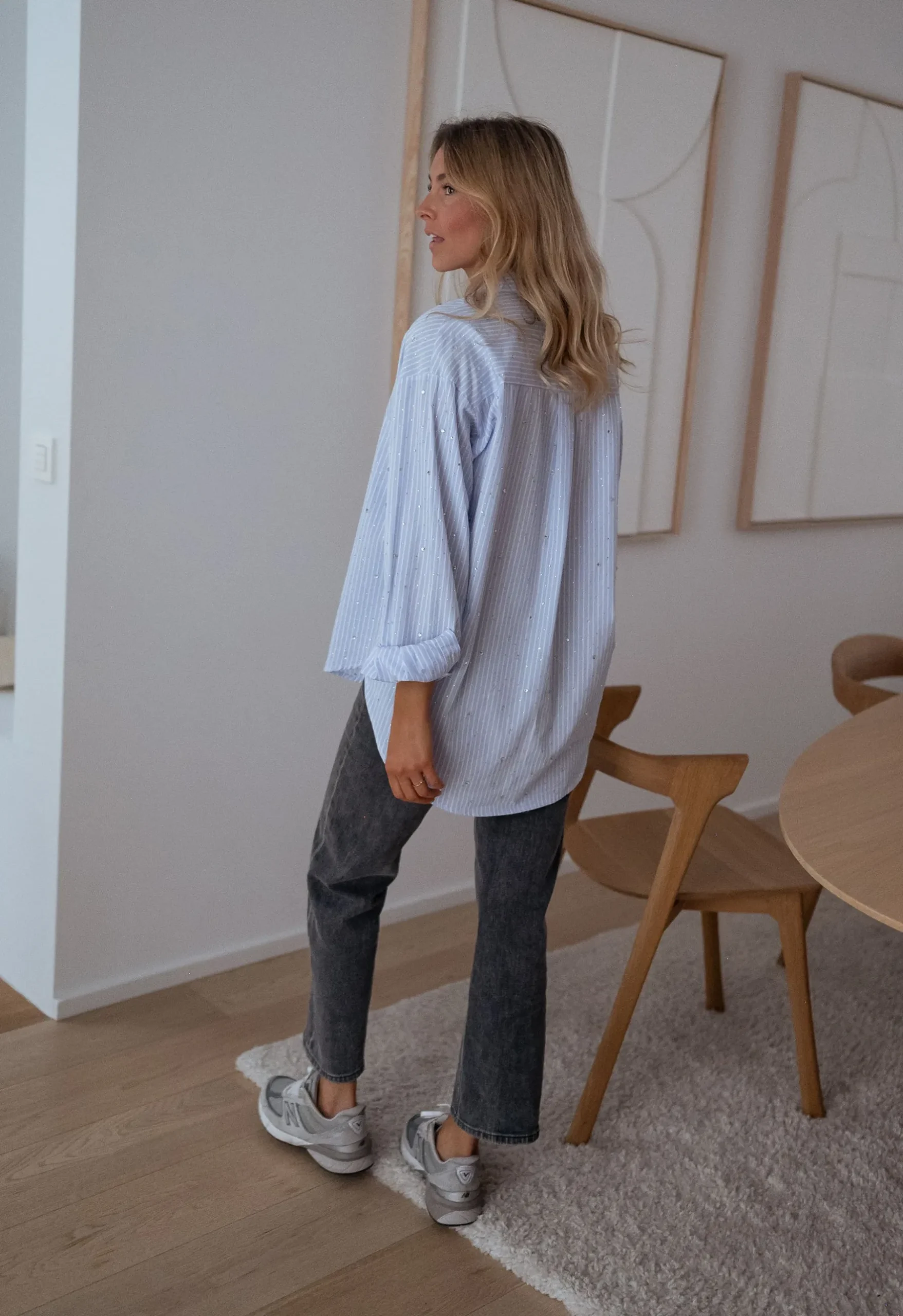 Chemisiers & Blouses-EASY-CLOTHES Chemise Ditte - à lignes et à strassEasy Clothes À lignes et à strass