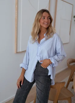 Chemisiers & Blouses-EASY-CLOTHES Chemise Ditte - à lignes et à strassEasy Clothes À lignes et à strass