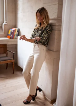 Chemisiers & Blouses-EASY-CLOTHES Chemise Elisa - verte et bleueEasy Clothes Verte et bleue