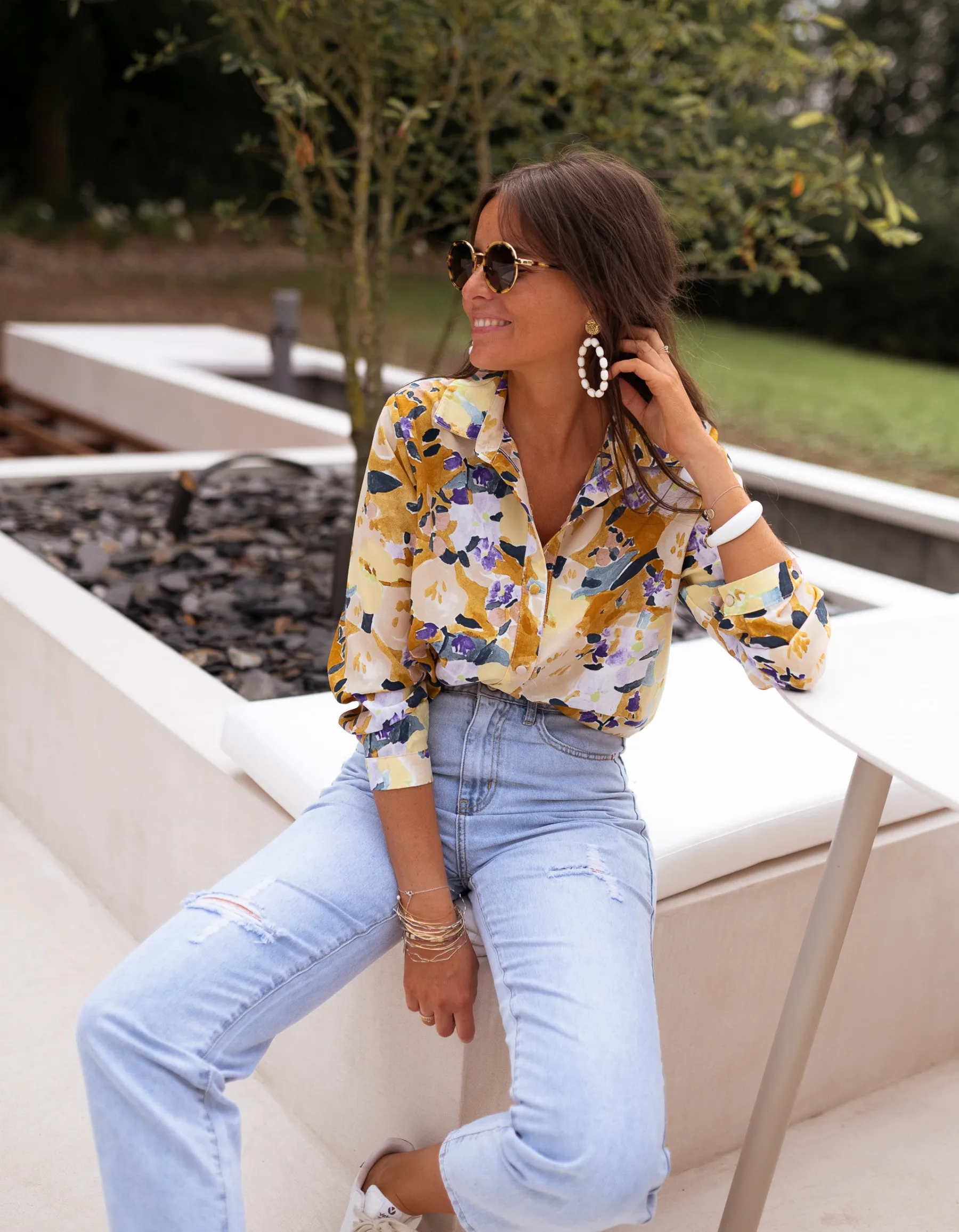 Chemisiers & Blouses-EASY-CLOTHES Chemise Evana - à motifsEasy Clothes À motifs