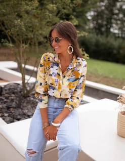 Chemisiers & Blouses-EASY-CLOTHES Chemise Evana - à motifsEasy Clothes À motifs