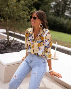 Chemisiers & Blouses-EASY-CLOTHES Chemise Evana - à motifsEasy Clothes À motifs