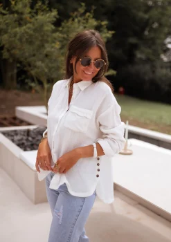 Chemisiers & Blouses-EASY-CLOTHES Chemise Fanny - blancheEasy Clothes Blanche