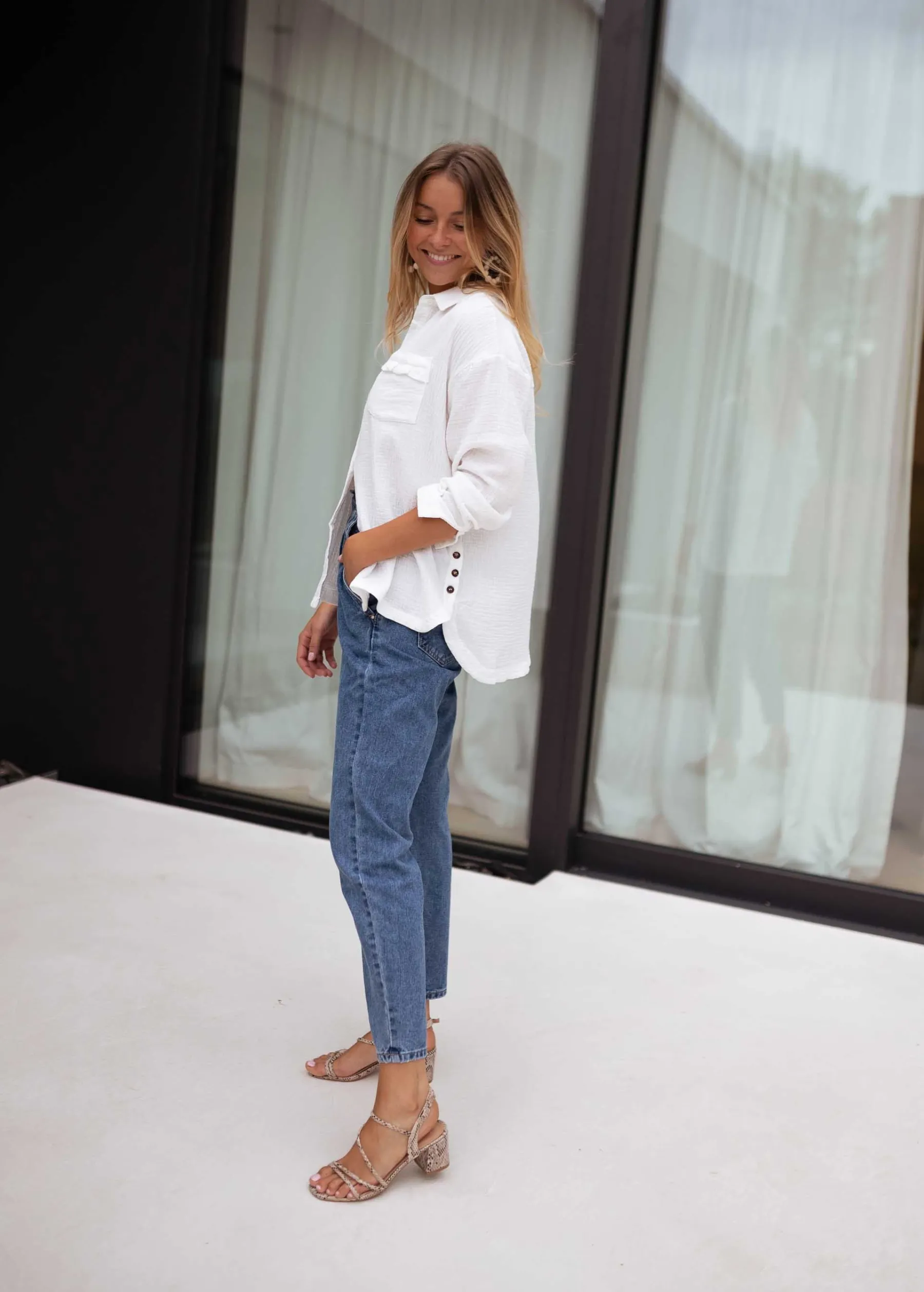 Chemisiers & Blouses-EASY-CLOTHES Chemise Fanny - blancheEasy Clothes Blanche