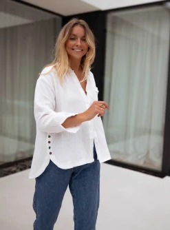 Chemisiers & Blouses-EASY-CLOTHES Chemise Fanny - blancheEasy Clothes Blanche
