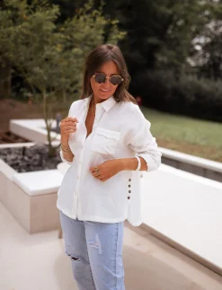 Chemisiers & Blouses-EASY-CLOTHES Chemise Fanny - blancheEasy Clothes Blanche